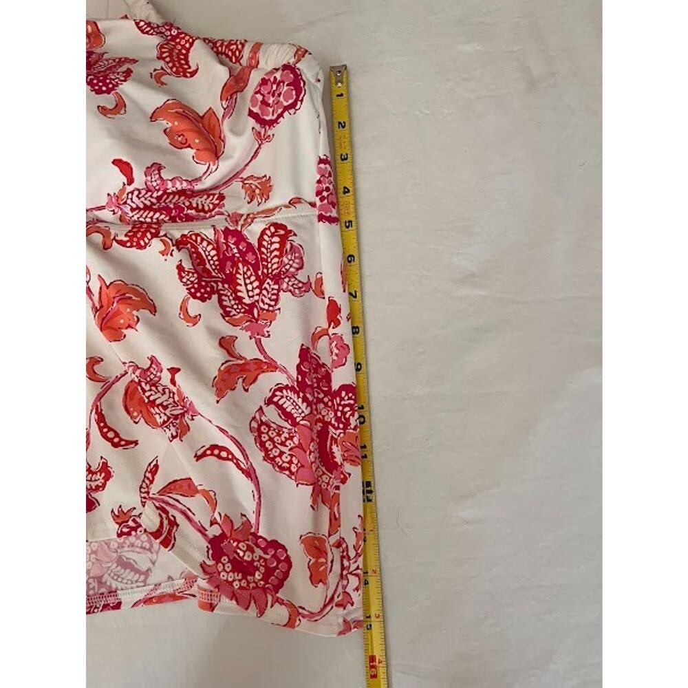 Lands End Tankini Swimsuit Top 22W Pink Floral Hawaiian Built In Bra - Picture 6 of 8